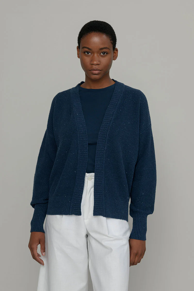 Cardigan Donna Cotone Jeans Rigenerato Cara - Image 3