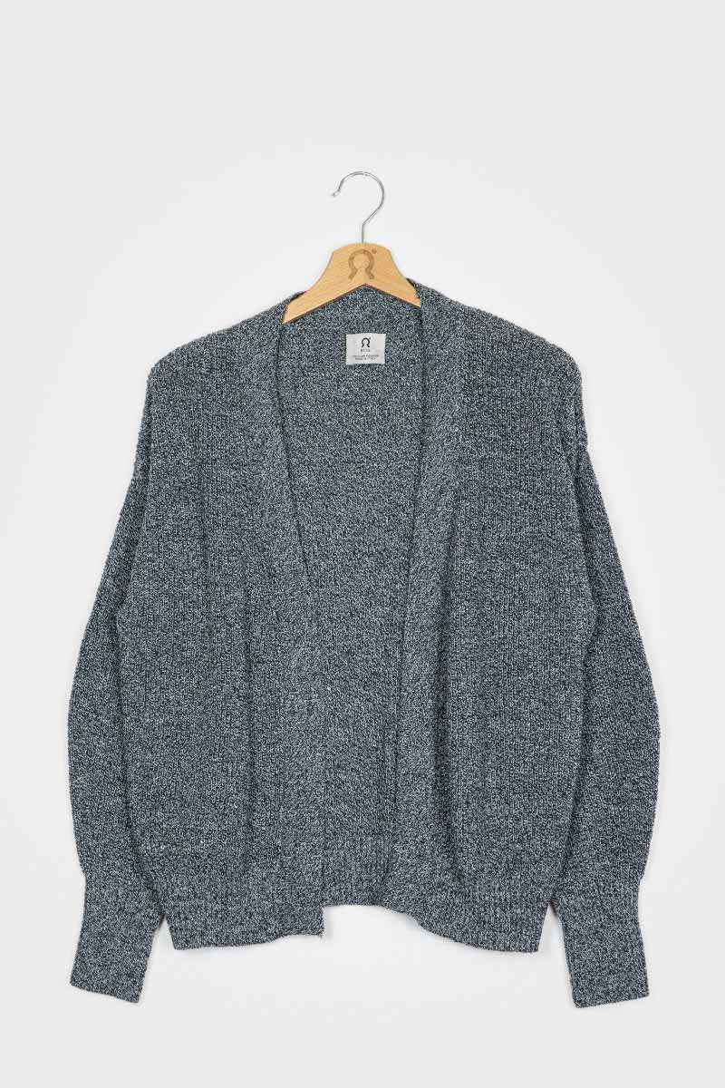 Cardigan Donna Cotone Jeans Rigenerato Cara - Image 3