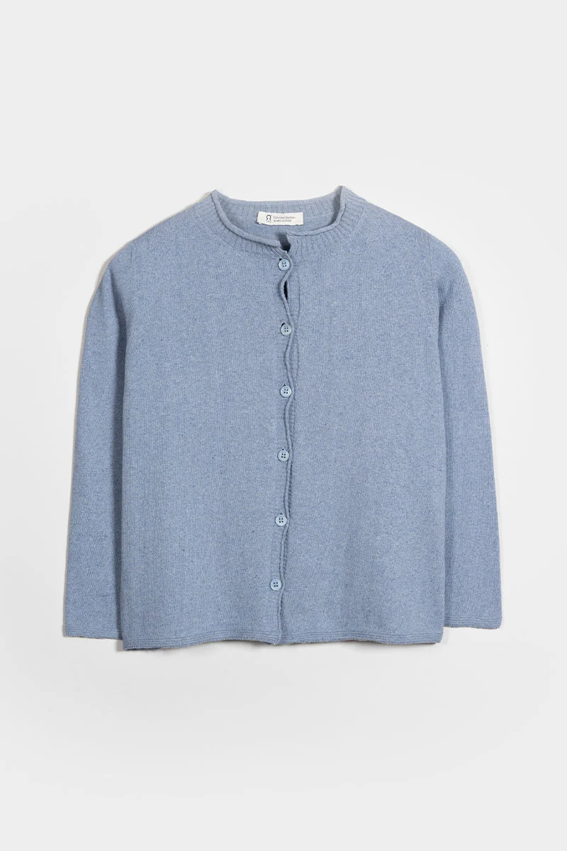 Cardigan Donna Manica Media Cotone Rigenerato Leda - Image 3