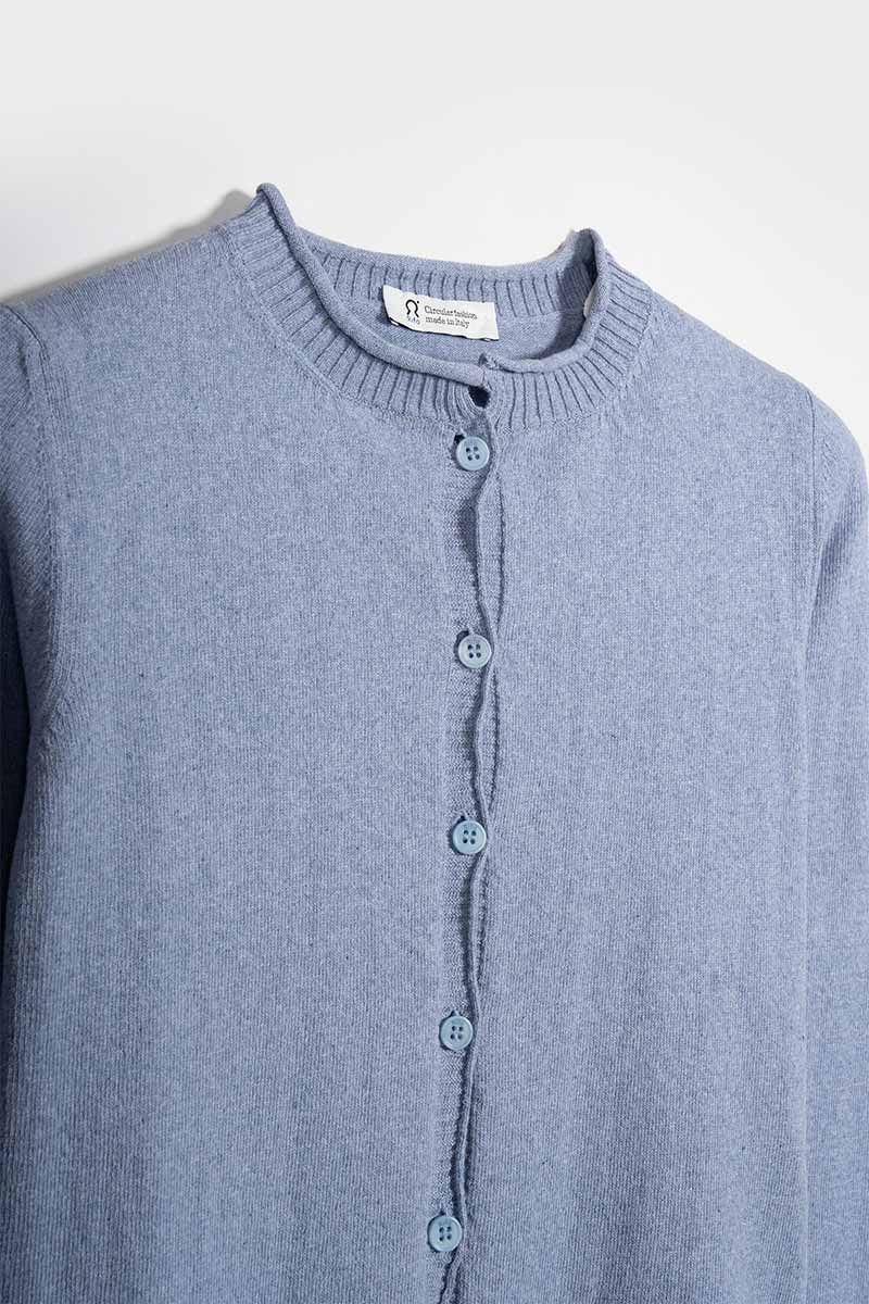 Cardigan Donna Manica Media Cotone Rigenerato Leda - Image 4