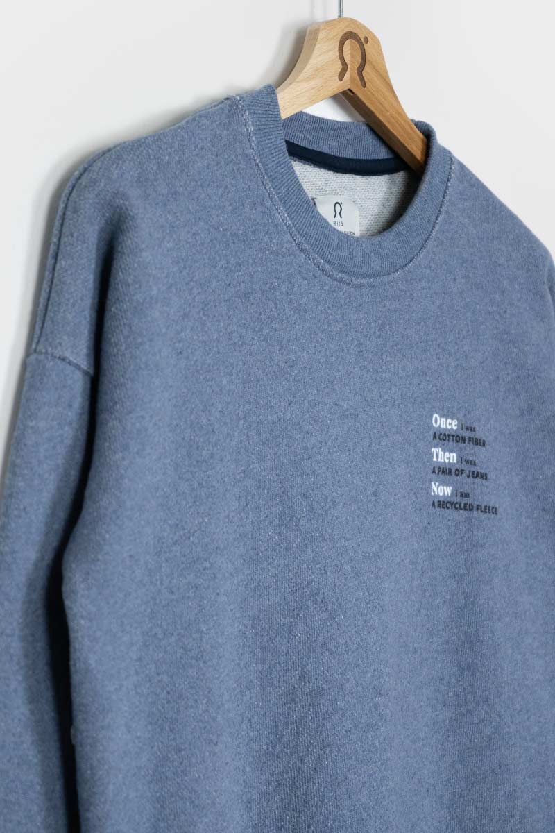 Felpa Donna Cotone Jeans Rigenerato Bobbi - Image 7