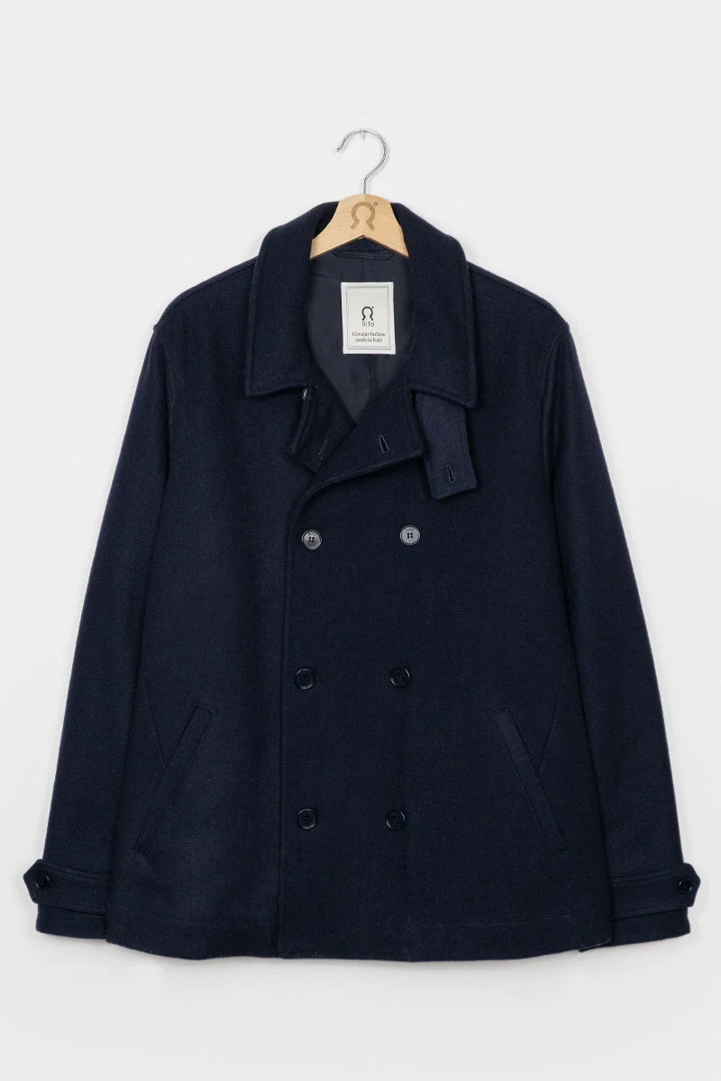 Giacca Peacoat Uomo Lana Rigenerata Achab - Image 4
