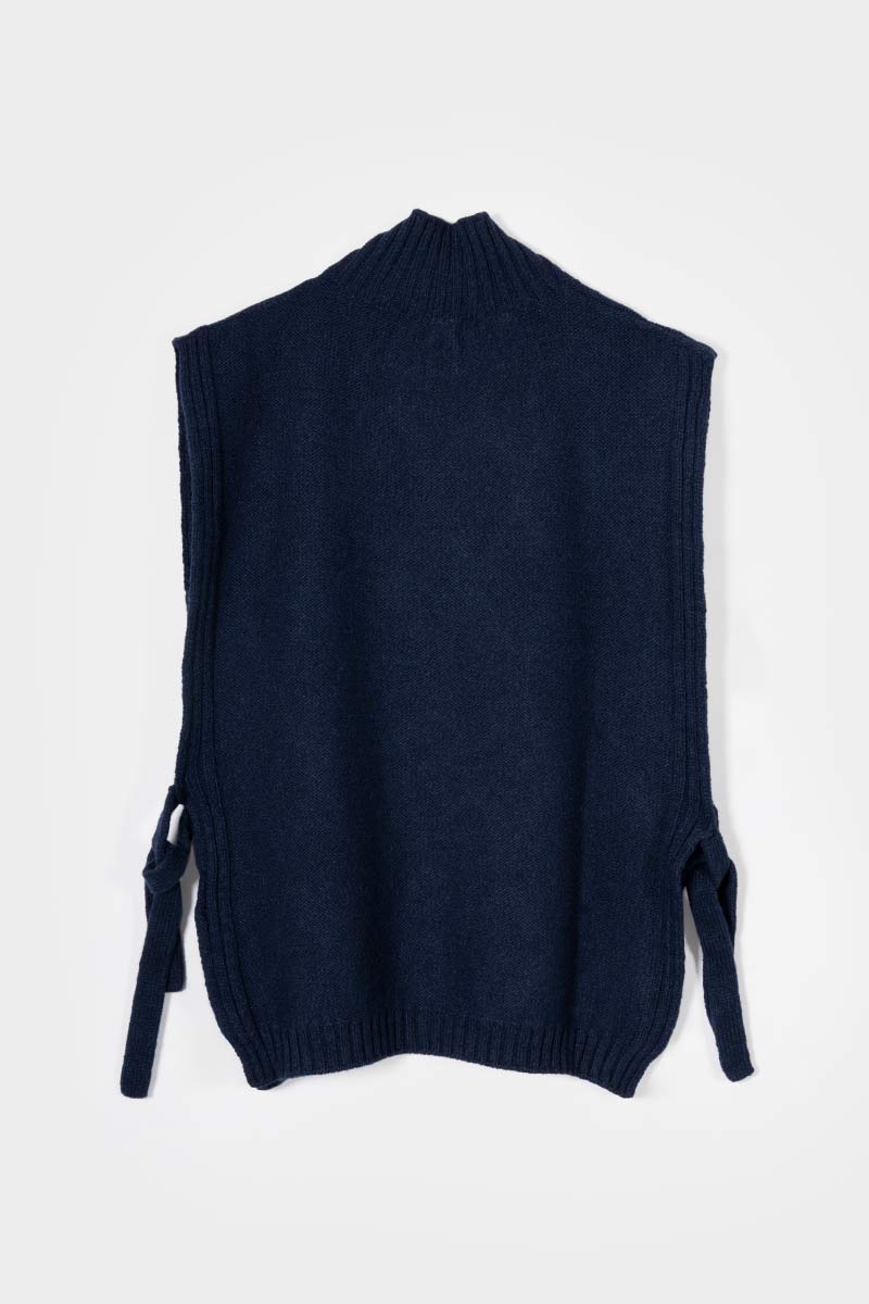 Gilet Collo Alto Lana Rigenerata Delia - Image 6