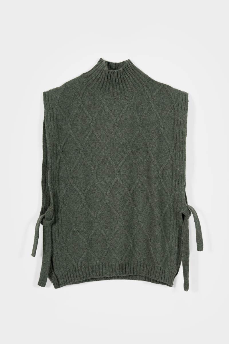 Gilet Collo Alto Lana Rigenerata Delia - Image 5