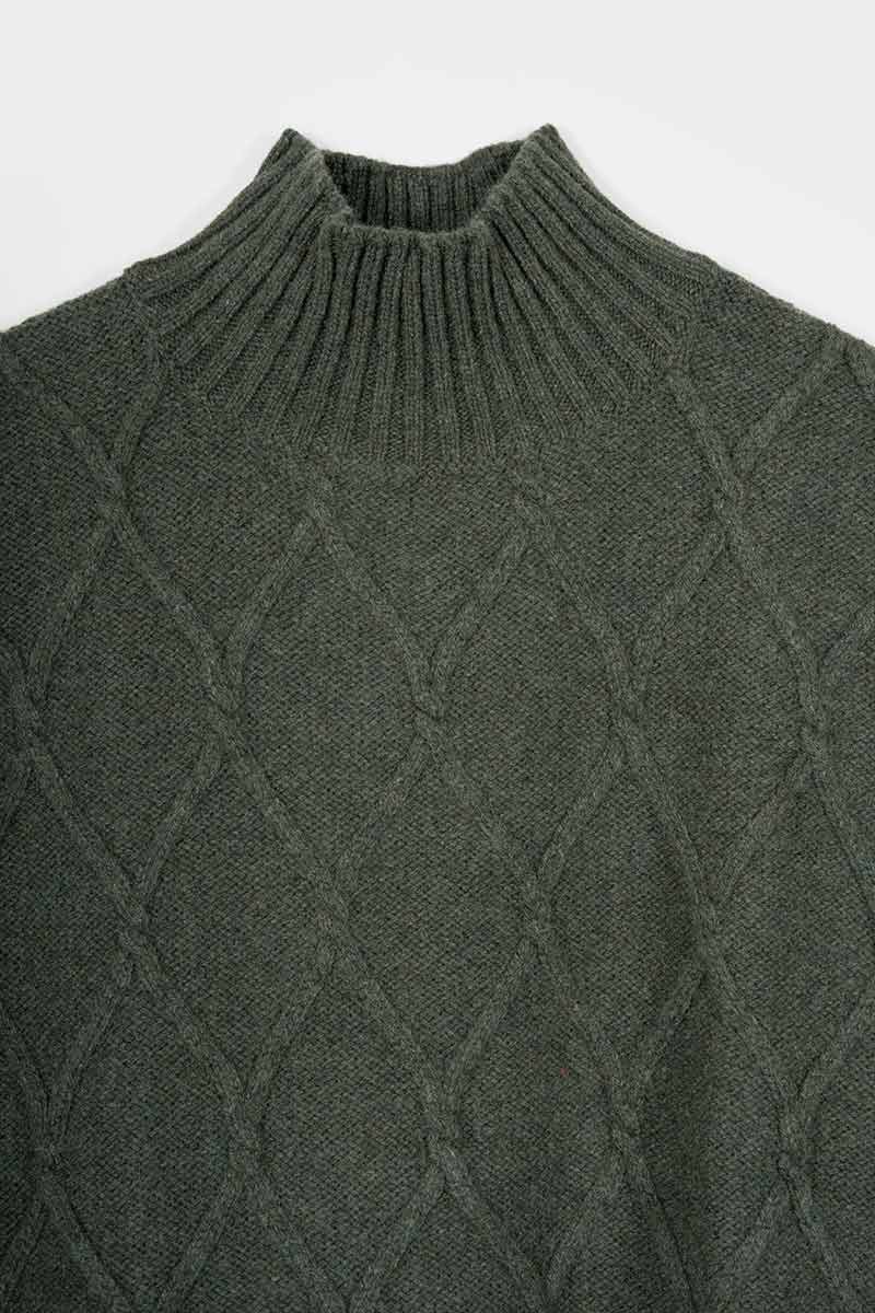 Gilet Collo Alto Lana Rigenerata Delia - Image 6