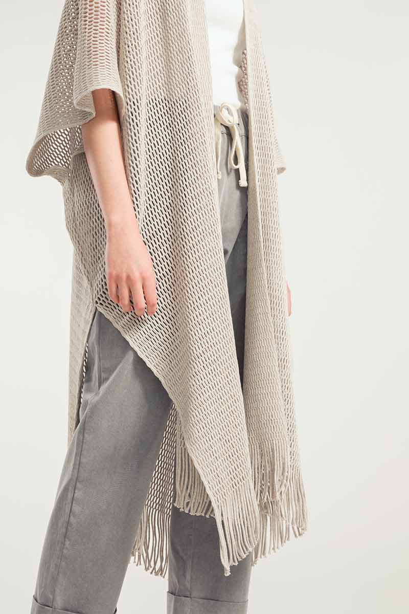 Kimono Traforato Donna Cotone Rigenerato Brisa - Image 4