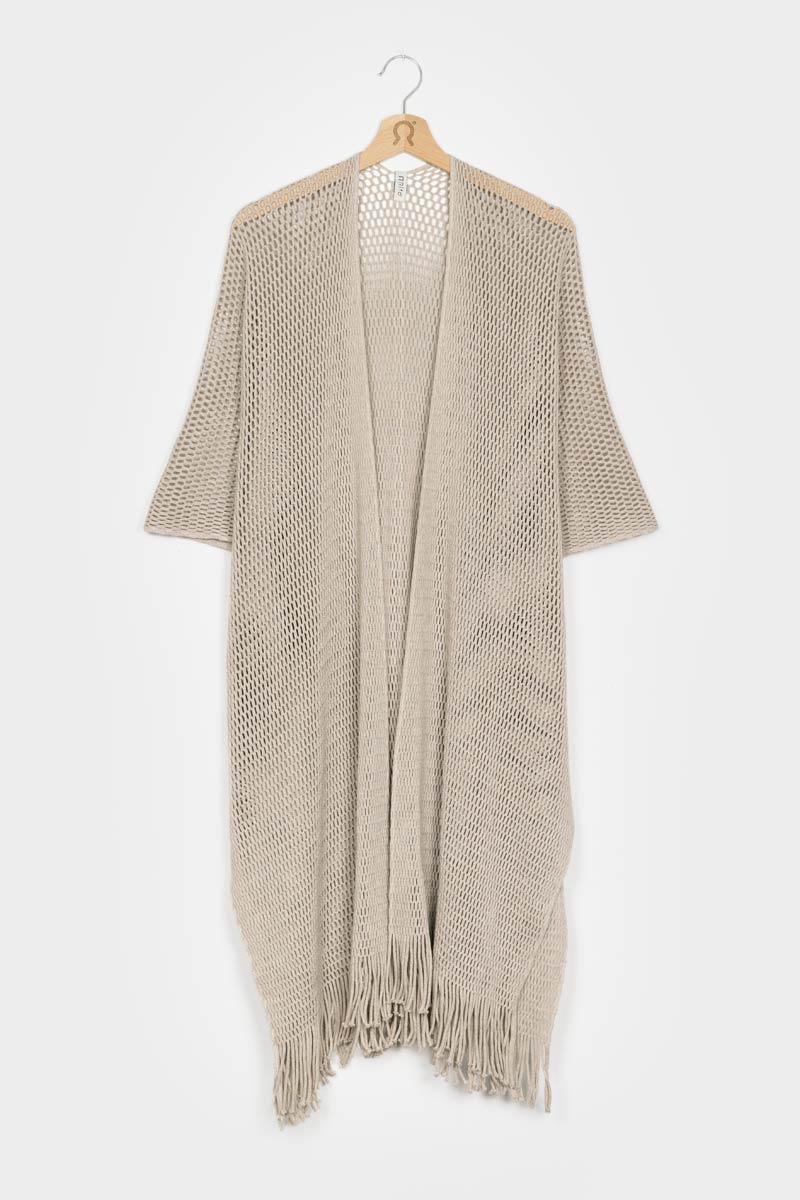 Kimono Traforato Donna Cotone Rigenerato Brisa - Image 5