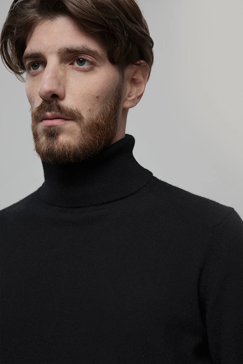 Maglia Collo Alto Uomo Cashmere Rigenerato Alberto - Image 2