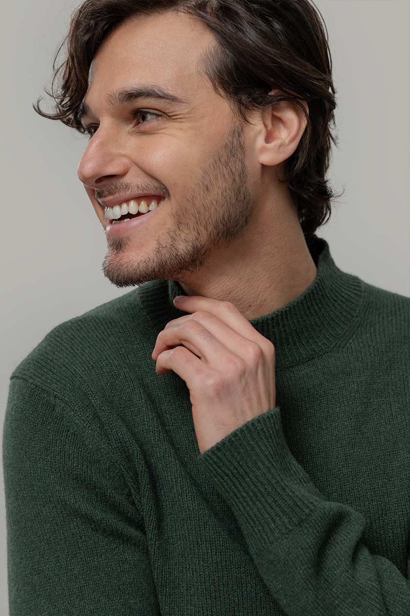 Maglia Collo Alto Uomo Cashmere Rigenerato Clemente - Image 3