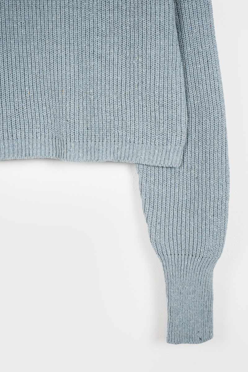 Maglia Cropped Donna Cotone Jeans Rigenerato Martina - Image 5