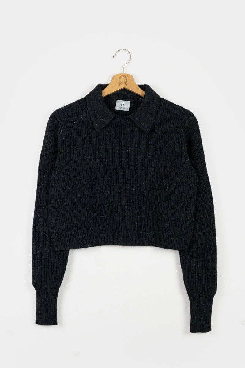 Maglia Cropped Donna Cotone Jeans Rigenerato Martina - Image 4