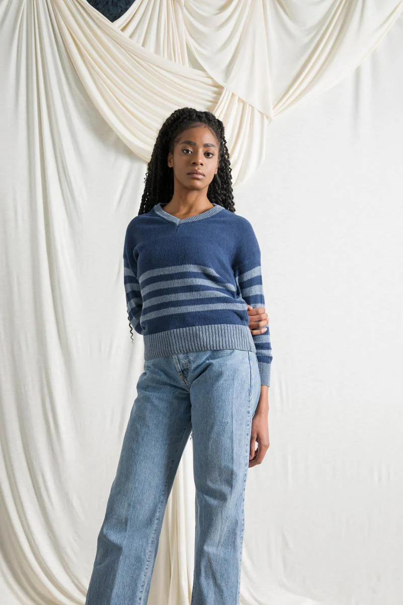 Maglia Donna Cotone Jeans rigenerato Brigitte - Image 5