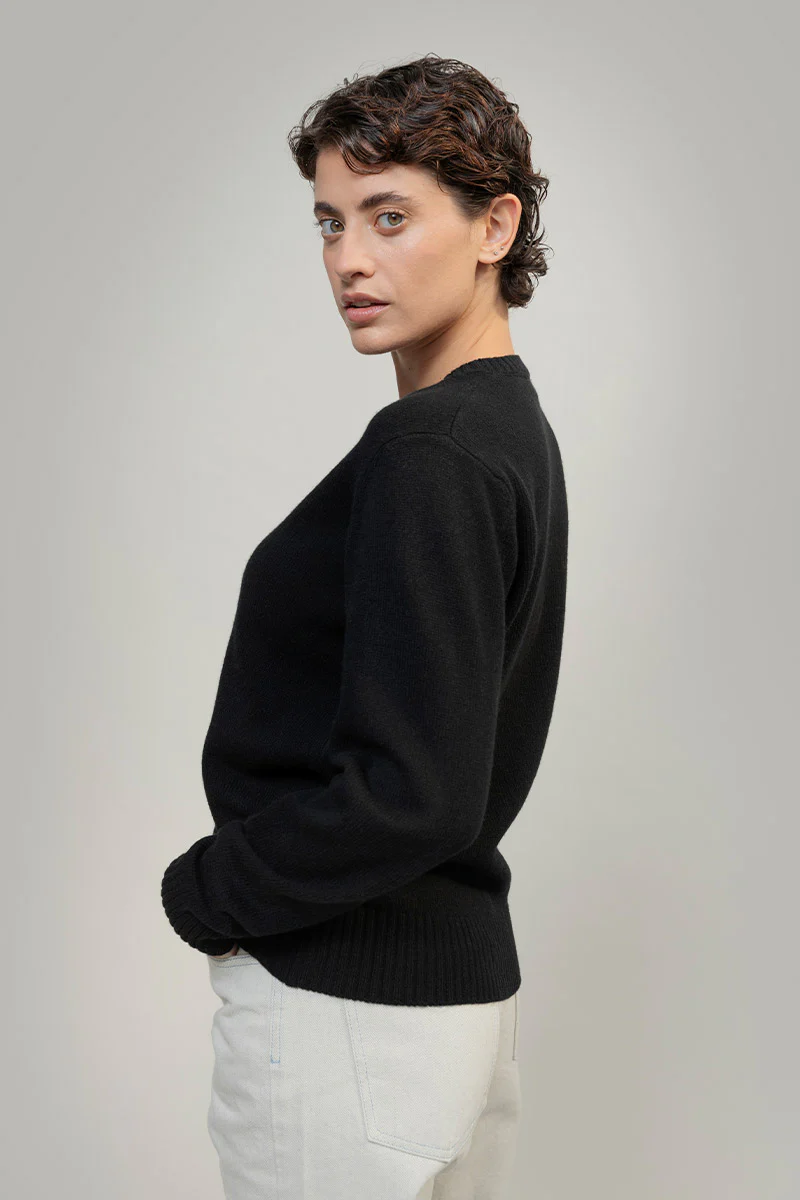 Maglia Girocollo Donna Lana Rigenerata Laura - Image 3