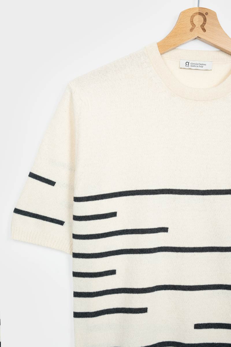 Maglia Righe Uomo Cotone Rigenerato Adone - Image 6