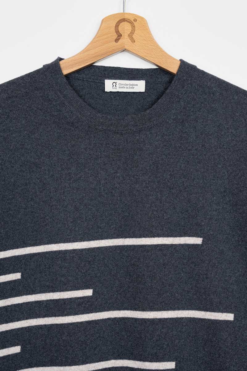 Maglia Righe Uomo Cotone Rigenerato Adone - Image 5