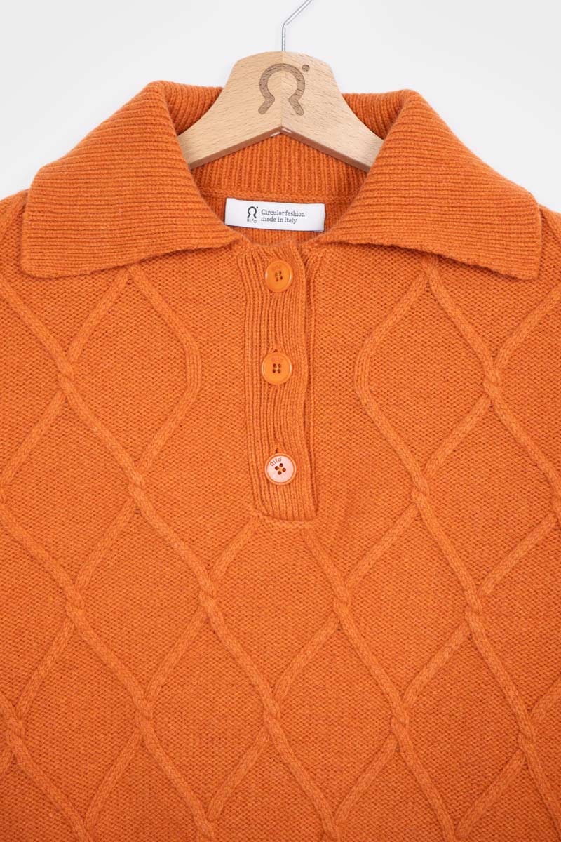 Maglione Polo Donna Lana Rigenerata Sara - Image 4