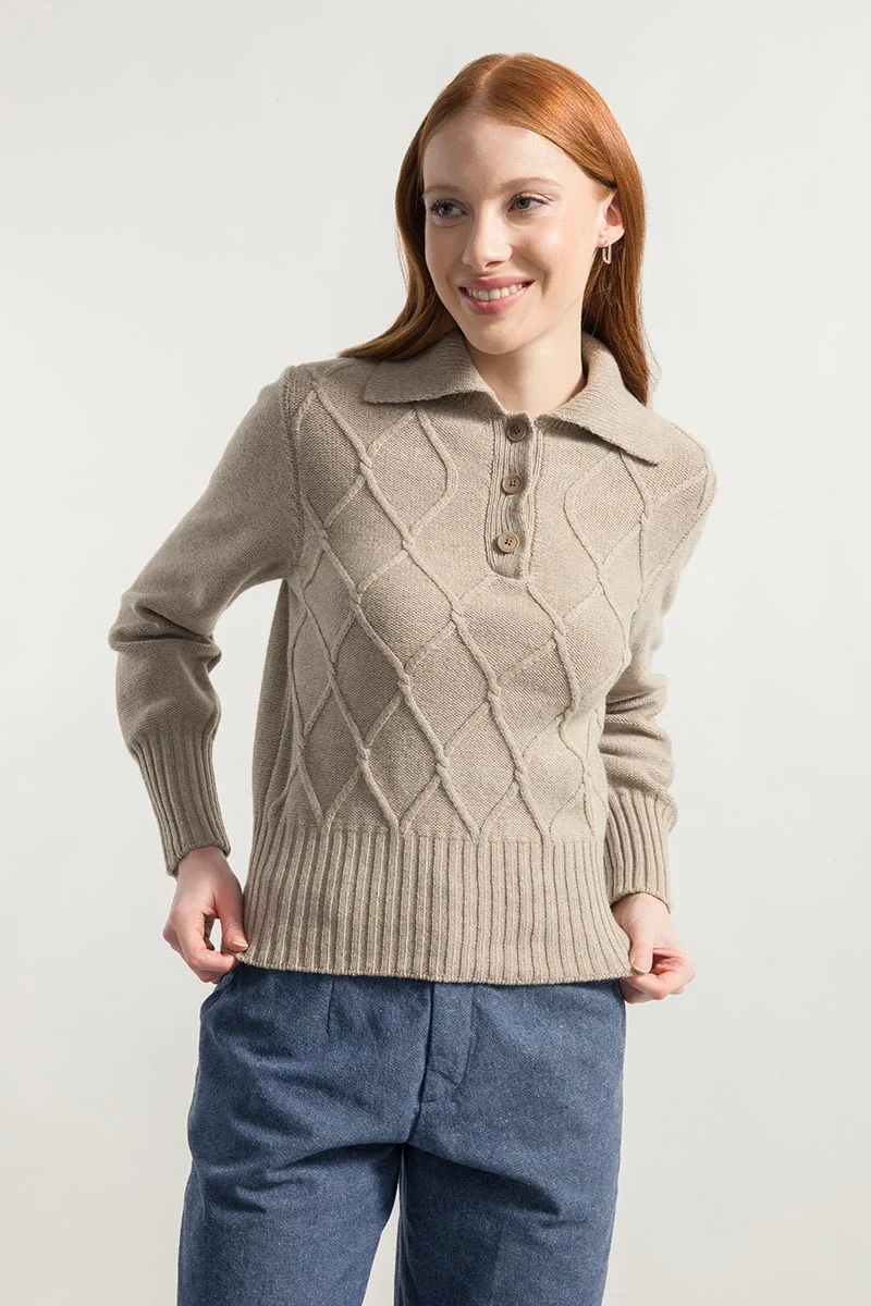 Maglione Polo Donna Lana Rigenerata Sara - Image 3