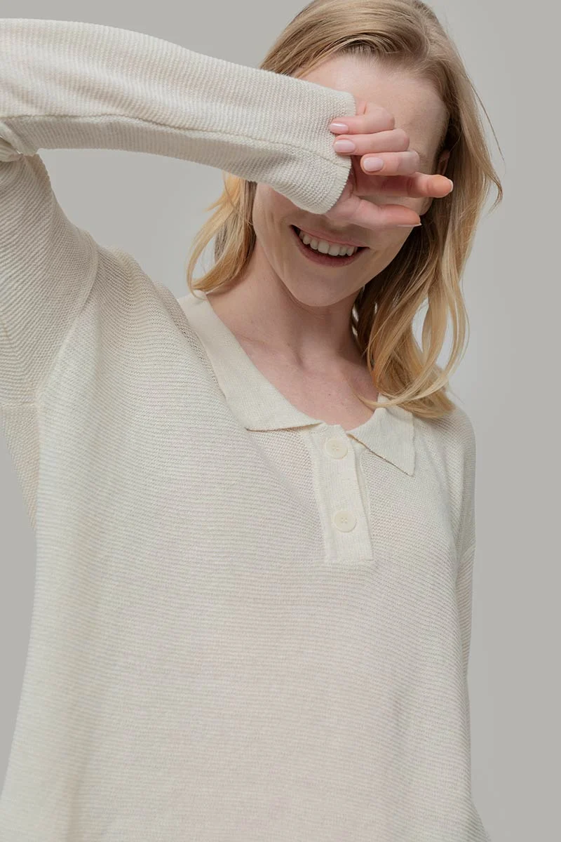 Polo Donna Lino Riciclato Nina - Image 3