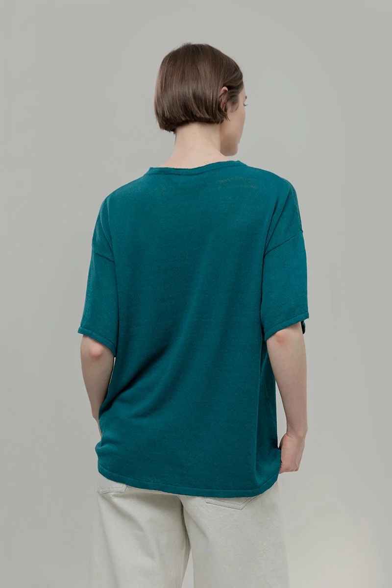 T-Shirt Lino Riciclato Donna Febe - Image 3