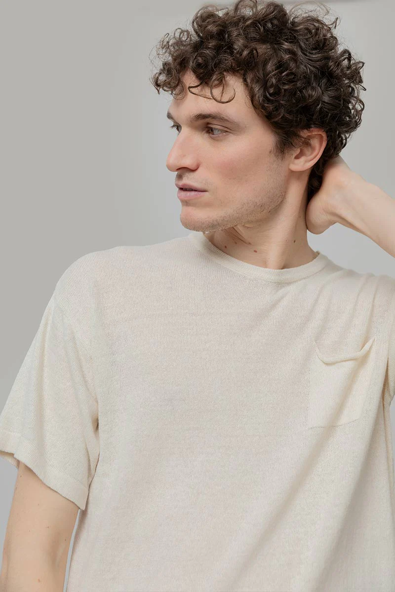 T-Shirt Lino Riciclato Uomo Matteo - Image 3